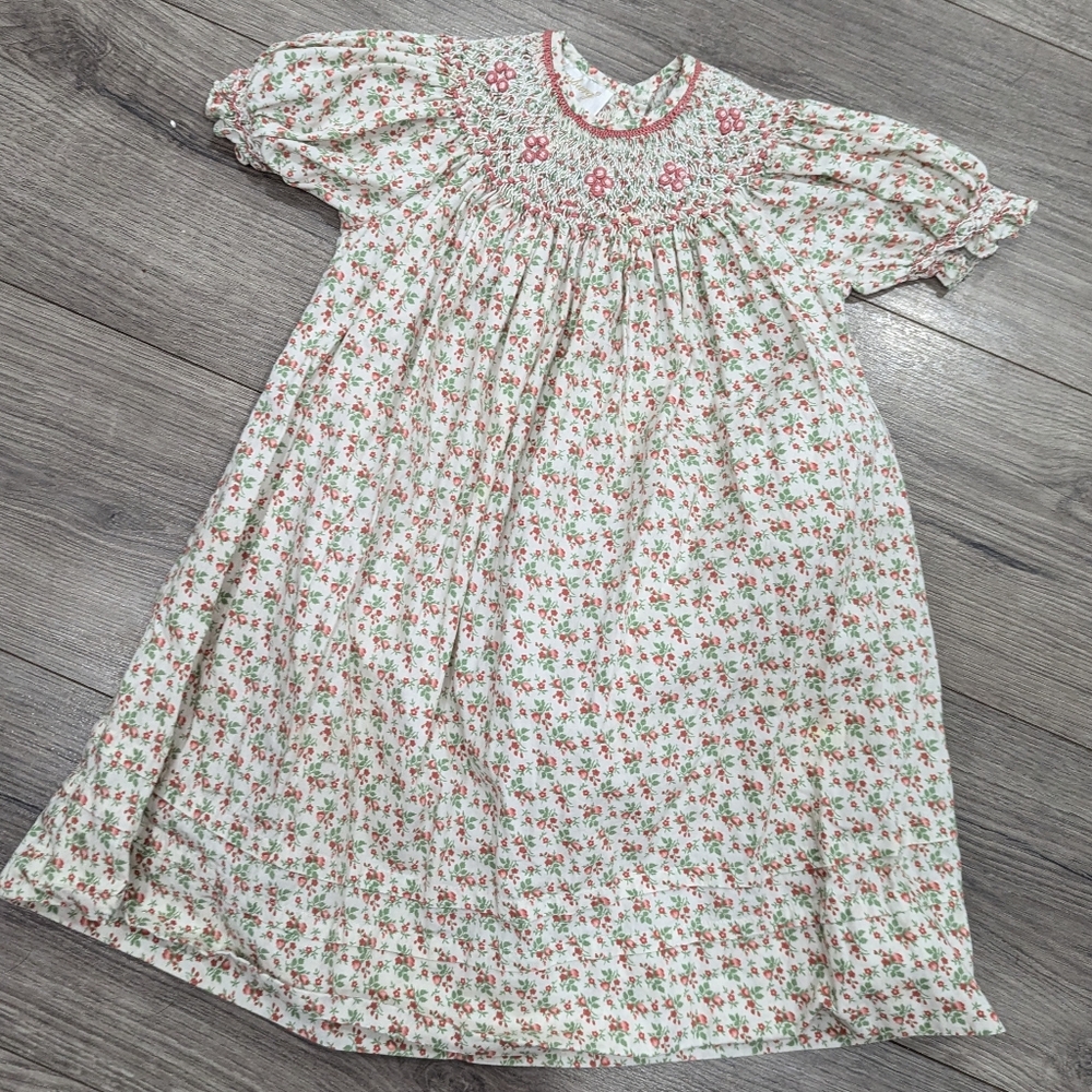 Strasburg toddler smocked floral dress
